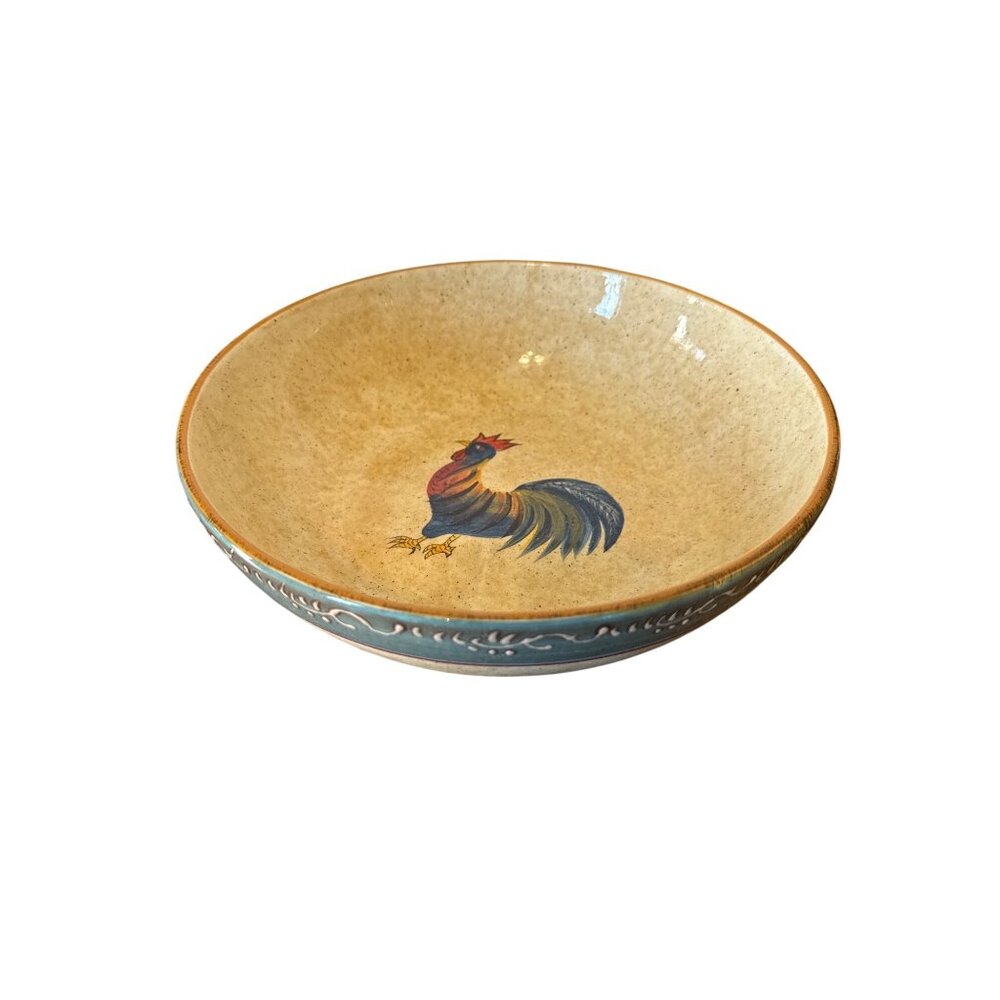 Vintage Noble Excellence Rooster Cafe Serving Bowl 10.25"